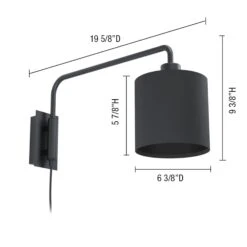 Eglo Saiti 1 9 Inch Reading Lamp By Eglo Lighting -Cheap Lamps Store Eglo Lighting 99348A DIA