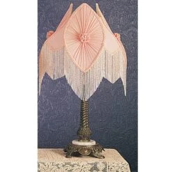 Fabric And Fringe Pink Pontiff Accent Lamp By Meyda Lighting