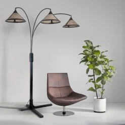 Natural Mica 86 Inch Floor Lamp By Nova Of California -Cheap Lamps Store Nova of California 4212GM 2