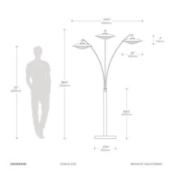 Rancho Mirage 84 Inch Floor Lamp By Nova Of California -Cheap Lamps Store Nova of California R08 2310824SN Rancho Mirage 3LT Arc Lamp NOVA Of California