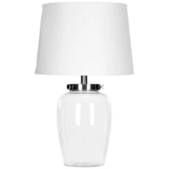 Evan Fillable Glass Clear 22 Inch Table Lamp By Safavieh